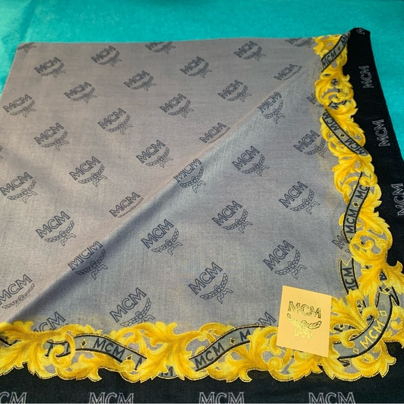 MCM Blue and Yellow Baroque Scarf